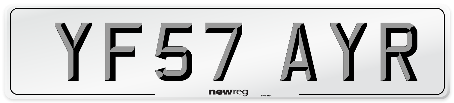 YF57 AYR Number Plate from New Reg